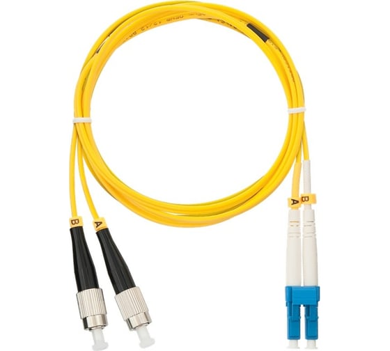 Изображение товара Переходной волоконно-оптический шнур NIKOMAX желтый, 2м NMF-PC2S2C2-FCU-LCU-002