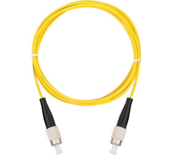 Изображение товара Соединительный волоконно-оптический шнур NIKOMAX желтый, 1м NMF-PC1S2C2-FCU-FCU-001
