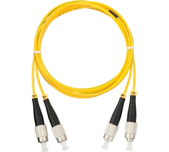 Изображение товара Соединительный волоконно-оптический шнур NIKOMAX желтый, 1м NMF-PC2S2C2-FCU-FCU-001