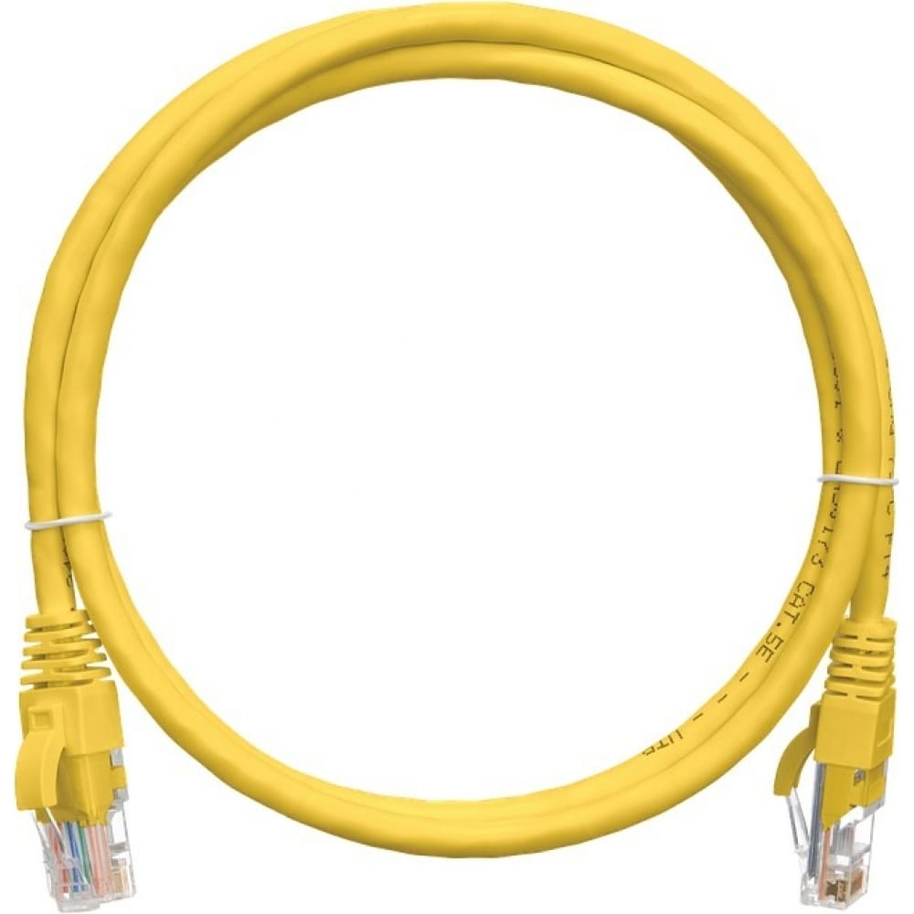 фото Коммутационный шнур nikomax u/utp 4 пары, желтый, 3м nmc-pc4ud55b-030-c-yl