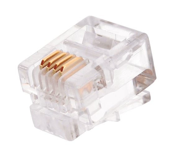 Изображение товара Телефонный коннектор NIKOMAX RJ11/6P4C 100шт NMC-RJ64RE06UC1-100