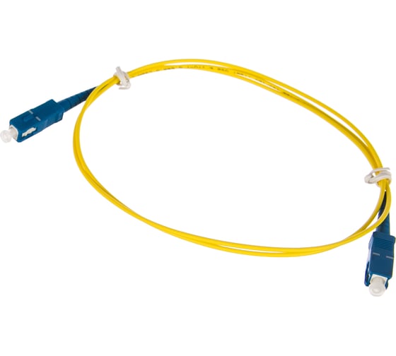 Изображение товара Соединительный волоконно-оптический шнур NIKOMAX желтый, 1м NMF-PC1S2C2-SCU-SCU-001
