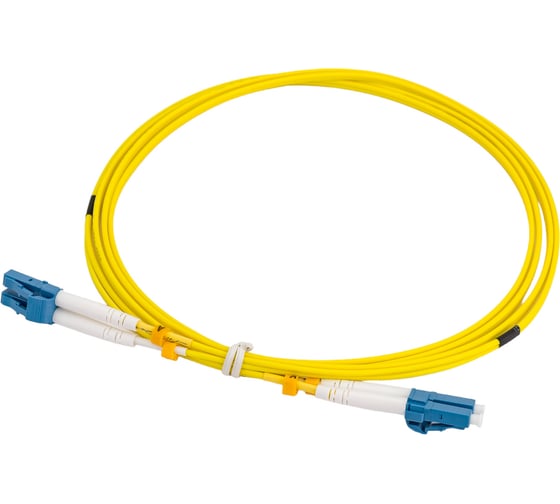 Изображение товара Соединительный волоконно-оптический шнур NIKOMAX желтый, 2м NMF-PC2S2C2-LCU-LCU-002