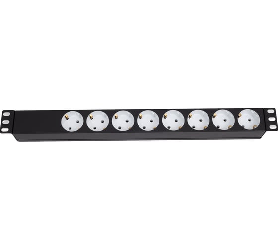 Изображение товара Блок электрических розеток TLK 19, железный корпус TLК-RS08M1N-BK