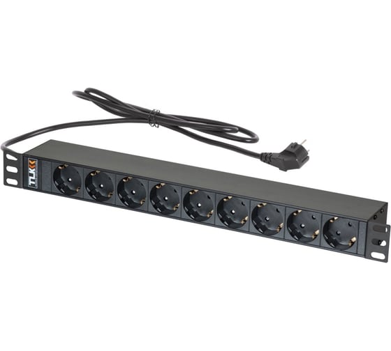 Изображение товара Блок электрических розеток TLK 19, металлический корпус TLК-RSC09-M-04-BK
