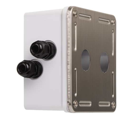 Изображение товара Индустриальный корпус настенной розетки 2 порта, металлик NIKOMAX NMC-MB2P-IS-MT