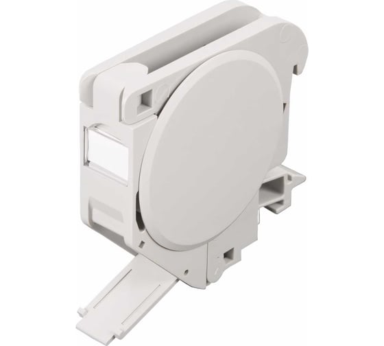 Изображение товара Корпус розетки с креплением под DIN-рейку NIKOMAX откидной, серый NMC-MB1P-DR-GY