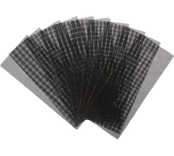 Изображение товара Сетка абразивная водостойкая, корунд, 115x280 мм, Р180, 10 шт ТУНДРА 1300833