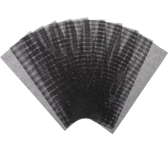 Изображение товара Сетка абразивная водостойкая, корунд, 115x280 мм, Р40, 10 шт ТУНДРА 1300828