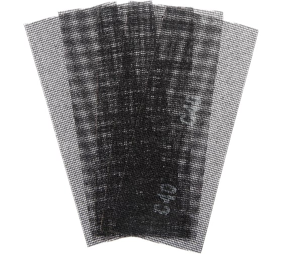 Изображение товара Сетка абразивная PRO, водостойкая, карбид кремния, 115x280 мм, Р40, 5 шт ТУНДРА 1857953