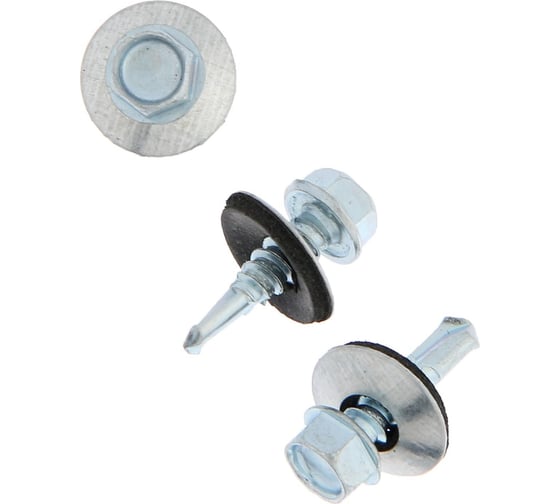 Изображение товара Саморезы кровельные ТУНДРА krep с буром 5.5x19 мм, цинк, 70 шт. 7156273