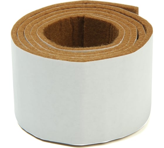 Изображение товара Самоклеящиеся подпятники для мебели ТУНДРА 100x5х0,3 см, фетр, цвет коричневый 9395854