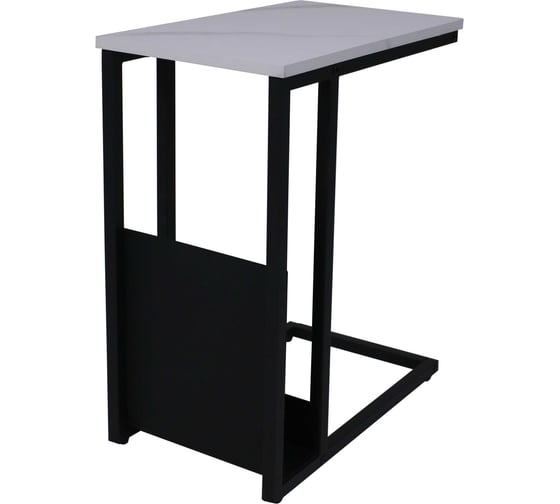 Изображение товара Журнальный стол AKS Home FOXY, белый мрамор/черный, 500х300х600 92416