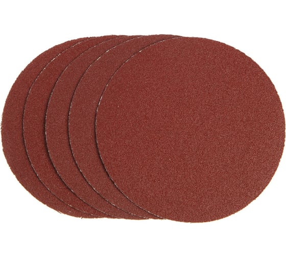 Изображение товара Круг абразивный шлифовальный под липучку 150 мм, Р80, 5 шт ТУНДРА 9422558