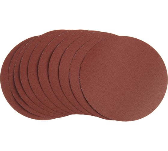 Изображение товара Круг абразивный шлифовальный под липучку 125 мм, Р240, 10 шт ТУНДРА 9422580