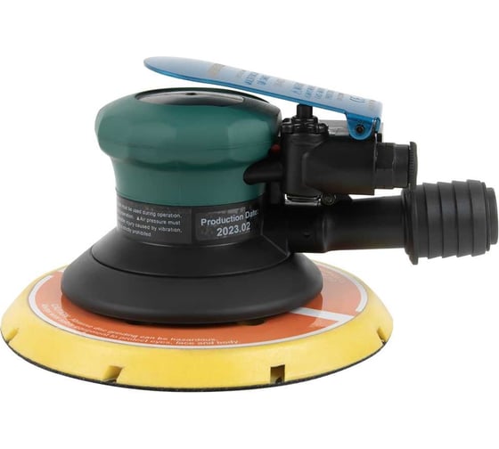 Изображение товара Роторно-орбитальная пневматическая шлифовальная машина DeBever с пылеотводом 150 мм, орб. ход 9,5 мм, 15 отв. DB-4020