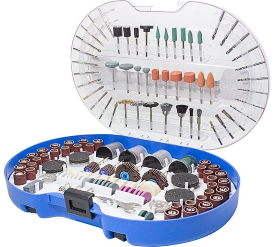 Изображение товара Набор аксессуаров для мини-дрелей 276 предметов в пластиковом кейсе Forsage F-GSK276