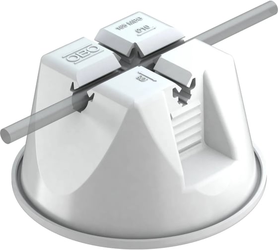 Изображение товара Универсальный держатель круглых проводников OBO Bettermann диаметром 8-10 мм для плоской кровли (серый) 5218708