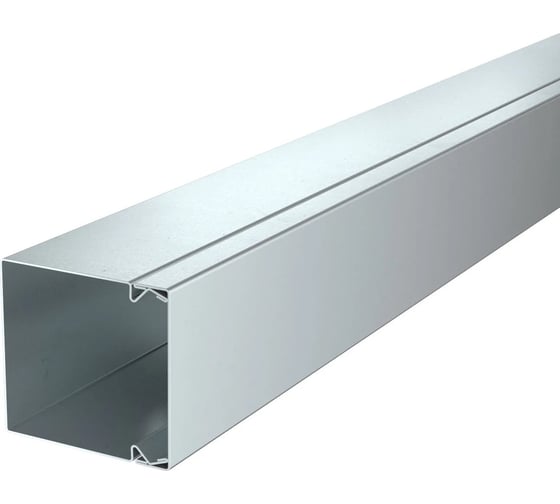 Изображение товара Металлический кабель-канал OBO Bettermann LKM 60x60x2000 мм, толщина 0,8 мм сталь оцинкованная (короб с крышкой) 6247091