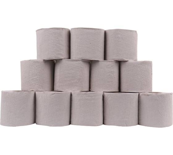 Изображение товара Туалетная бумага ACG "Эконом" 1 сл., высота рулона 9,5 см,100 г, серая макулатура, без амбалажа (24 рулона) 1009368