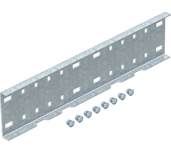 Изображение товара Соединитель OBO Bettermann WRVL 110 FS, продольный, к лоткам для больших расстояний, L=500, сталь, конвейерный цинк (2 штук/упаковка) 6091164
