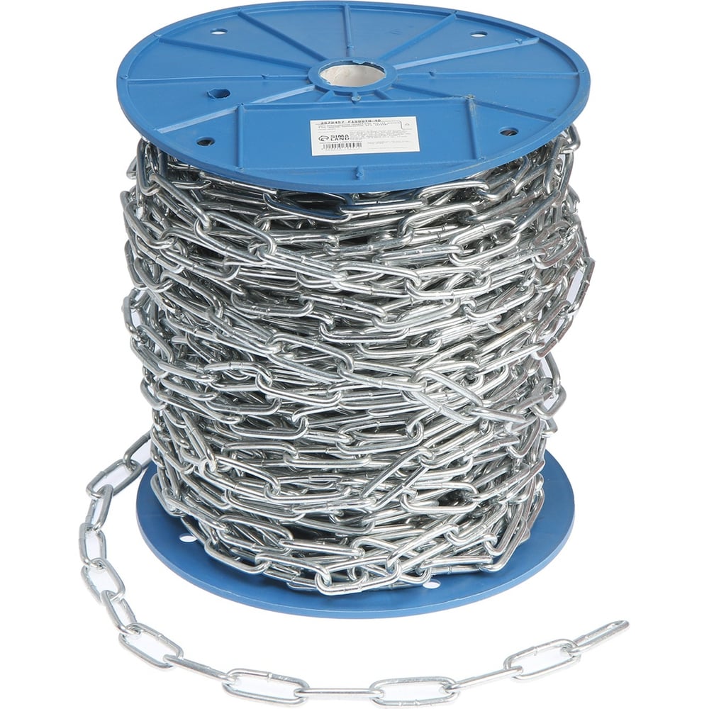 Изображение товара Длиннозвенная цепь грузоподъемная ТУНДРА DIN763, 50 м, диаметр 4 мм, оцинкованная