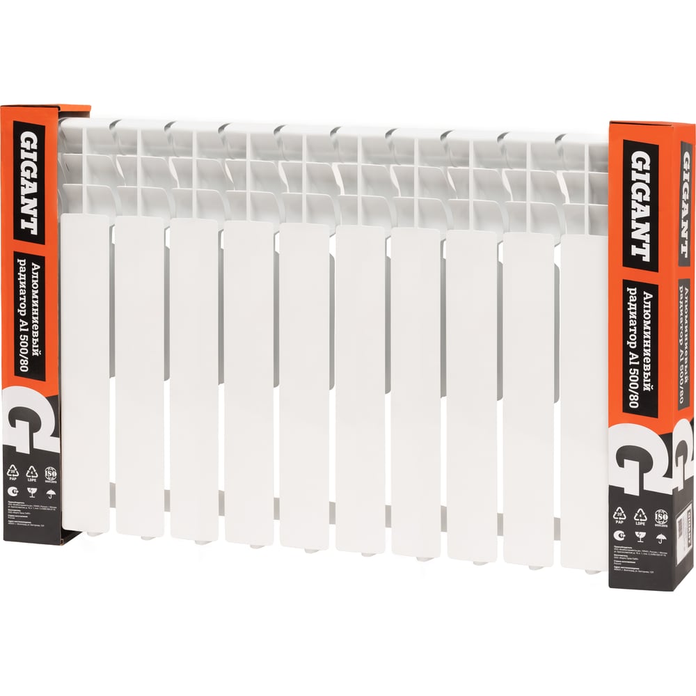 Изображение товара Алюминиевый радиатор Gigant Al 500/80 12 секций GRA58-12 для эффективного отопления