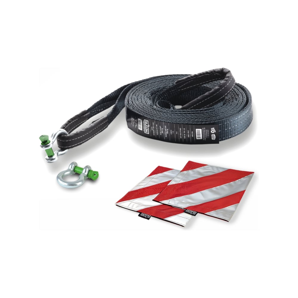 Изображение товара Буксировочный динамический трос HITCH PROF Лента 6 м нагрузка 5 т для автомобилей