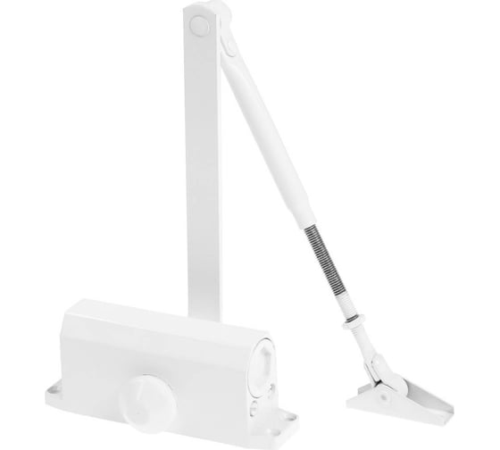 Изображение товара Дверной доводчик ТУНДРА D40WW, от 25-40 кг, белый 3937421