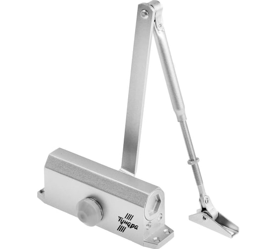 Изображение товара Дверной доводчик ТУНДРА D60SL, от 35-50 кг, цвет серебро 3937426