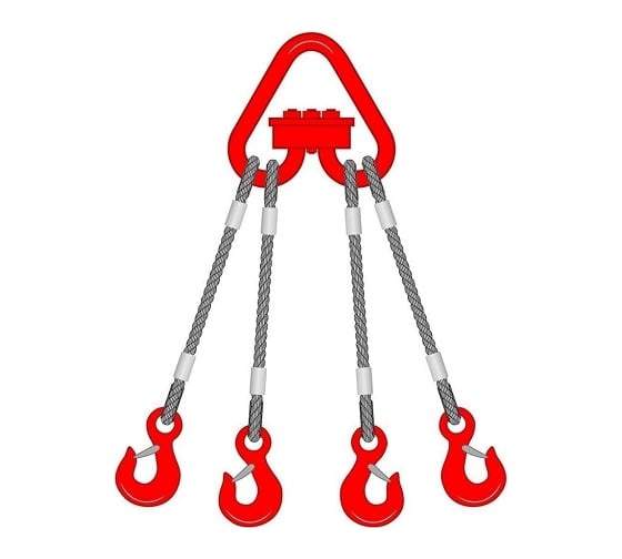 Изображение товара Канатный четырехветвевой строп Сталь-91 4СК 5 т/2 м 4687203930363