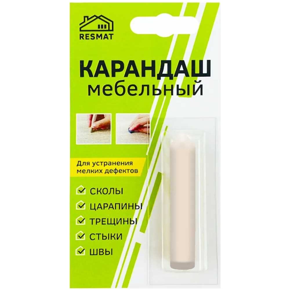 Изображение товара Мебельный карандаш Resmat цвет клен Мэдисон блистер 2620 для реставрации мебели