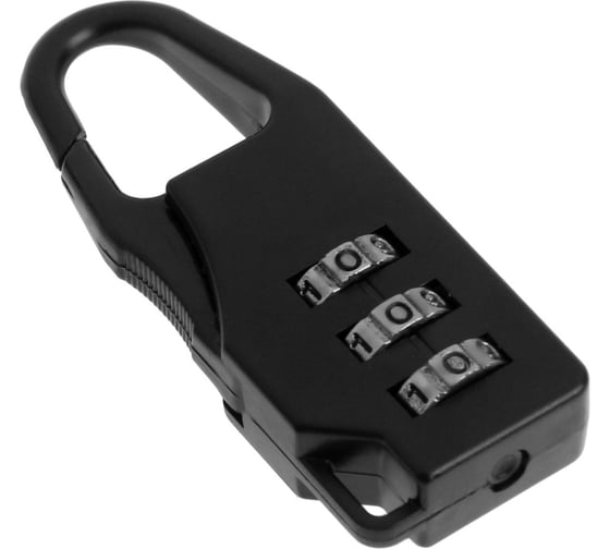 Изображение товара Навесной кодовый замок ТУНДРА цвет черный 6969733