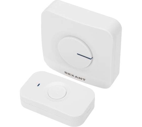 Изображение товара Беспроводной дверной звонок c цифровым кодированием REXANT 52 мелодии 150м ip56 (белый) 73-0018