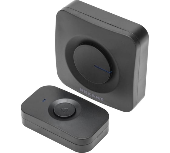 Изображение товара Беспроводной дверной звонок c цифровым кодированием REXANT 52 мелодии 150м ip56 (черный) 73-0017