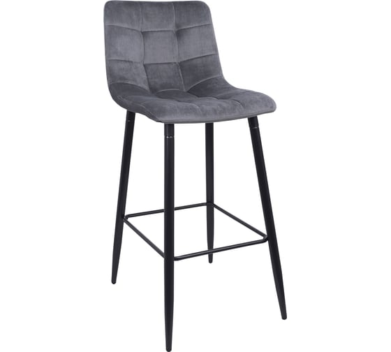 Изображение товара Стул AKS Home STELLA барный, серый велюр HLR21/черный 75814