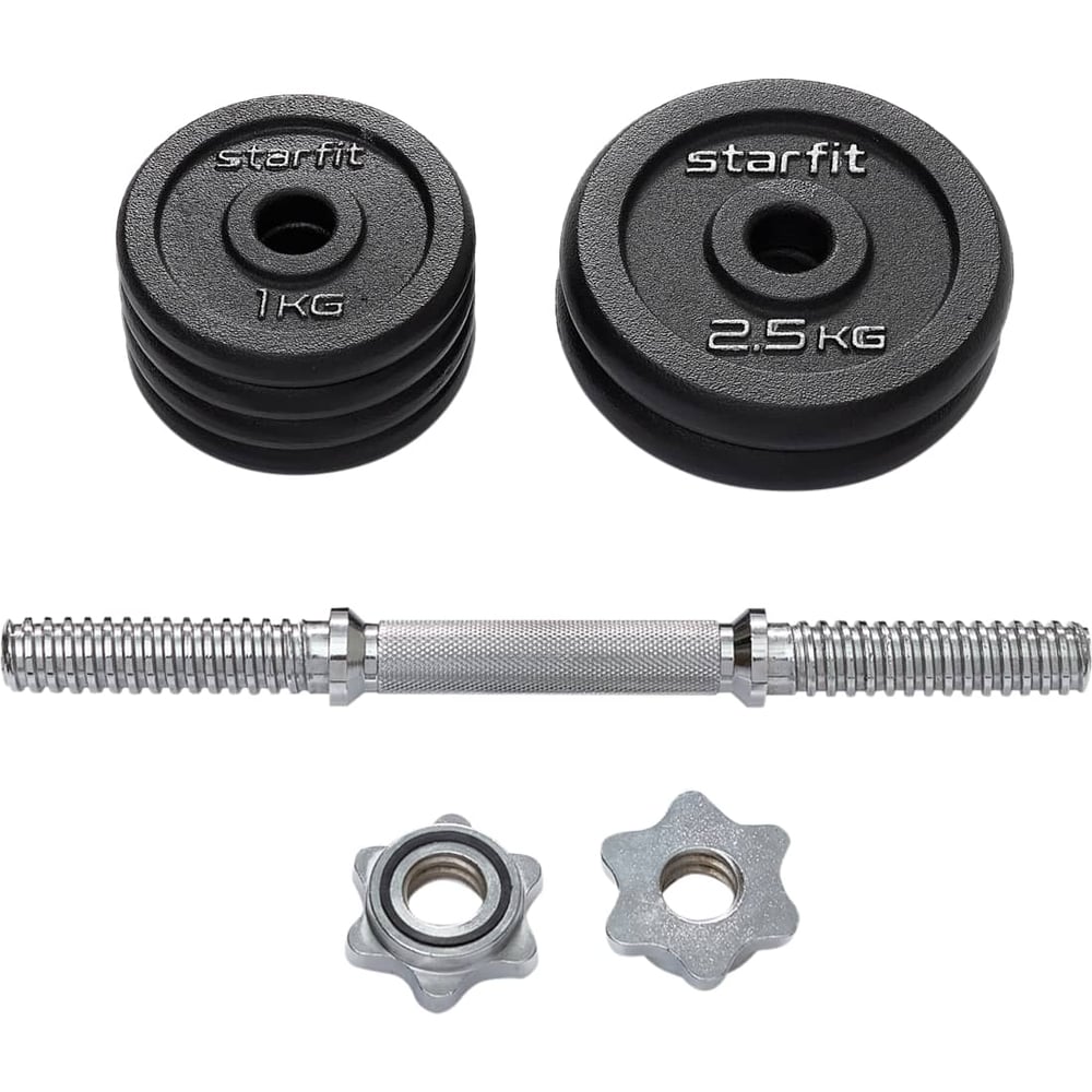 Изображение товара Разборная чугунная гантель Starfit DB-715 10 кг для силовых тренировок