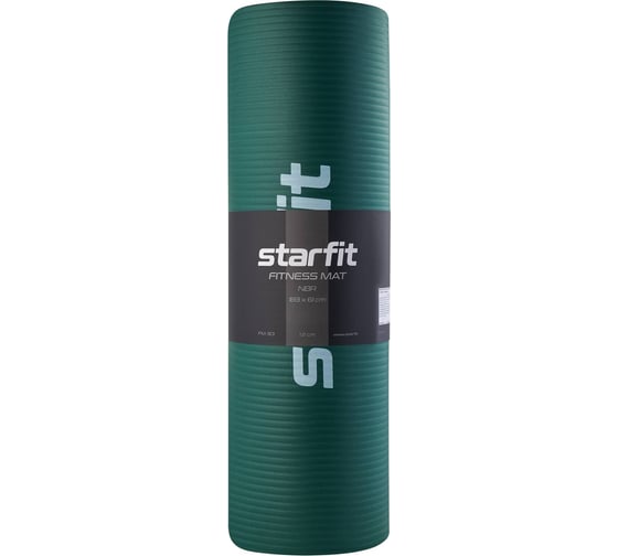 Изображение товара Коврик для йоги и фитнеса Starfit FM-301 NBR, 1.2 см, 183x61 см, изумрудный ЦБ-00001751