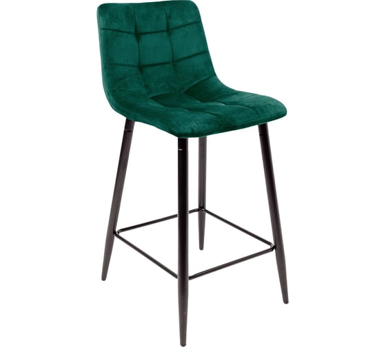 Изображение товара Барный стул AKS Home MIA зеленый велюр HLR57/черный 78870