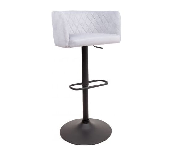 Изображение товара Барный стул AKS Home SABA, (светло-серый велюр HCJ-37/черный) 81480