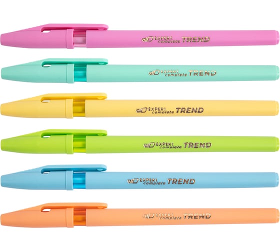 Изображение товара Шариковая ручка Expert Complete 12 шт неавтоматическая Trend Pastel ECBP-06 0.5 мм 01 ассорти цвет чернил синий 716942