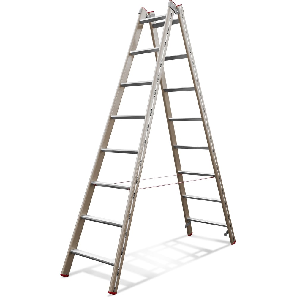 Изображение товара Стремянка Эйфель Атлант 208 профессиональная двусторонняя алюминиевая 8 ступеней