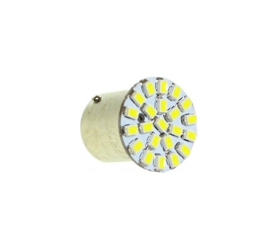 Изображение товара Светодиод Nord-Yada 24 В, G18.5 22SMD(size 3020) R10W BA15s белый 2.4W 66 Лм, 2 шт. в 1 уп. 904811