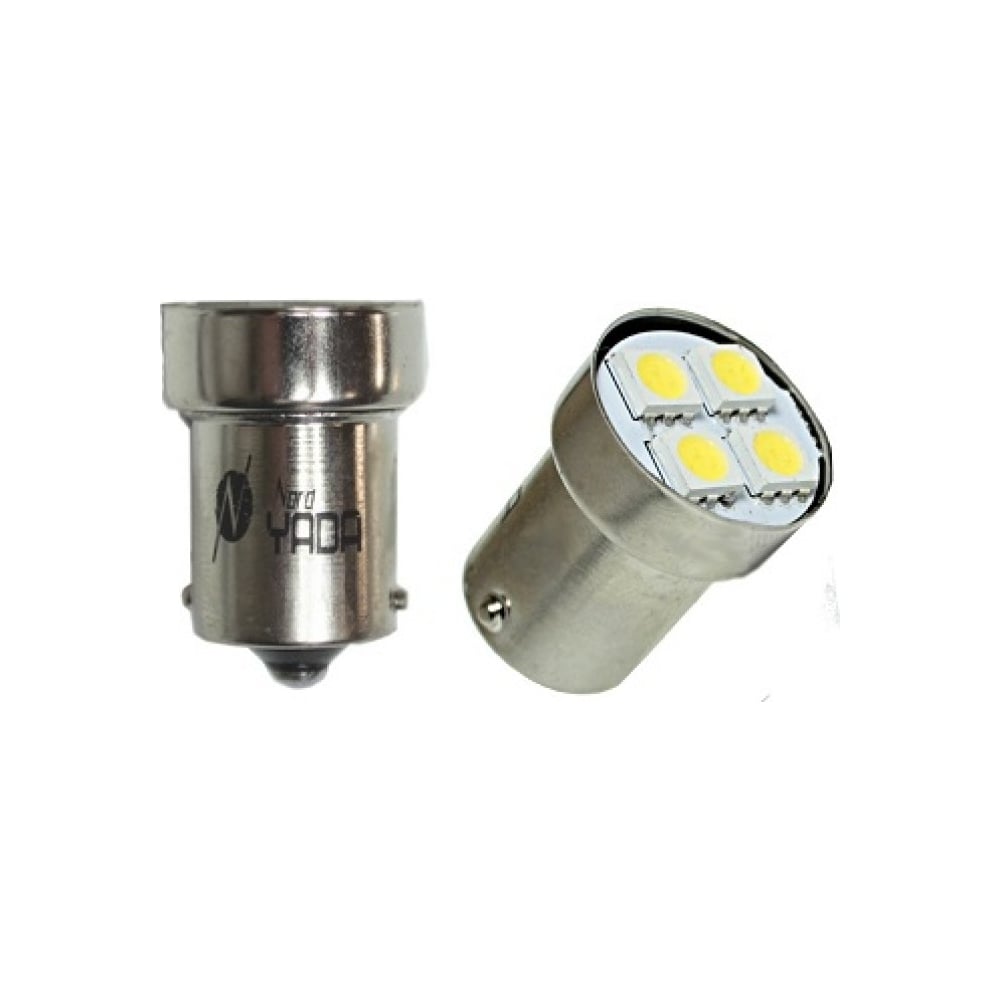 Изображение товара Светодиод Nord-Yada 24 В G18.5 4 SMD R10W BA15s красный 1.1 Вт 3100 Люмен 2 шт