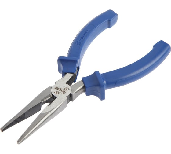 Изображение товара Длинногубцы ТУНДРА CrV, шлифованные, пластиковые рукоятки, 160 мм 881641