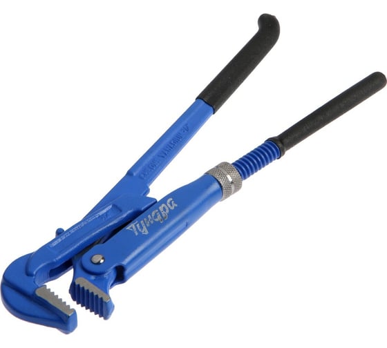 Изображение товара Ключ ТУНДРА трубный рычажный, плоский зажим 90, раскрытие до 30 мм, №0, 3/4 1187505