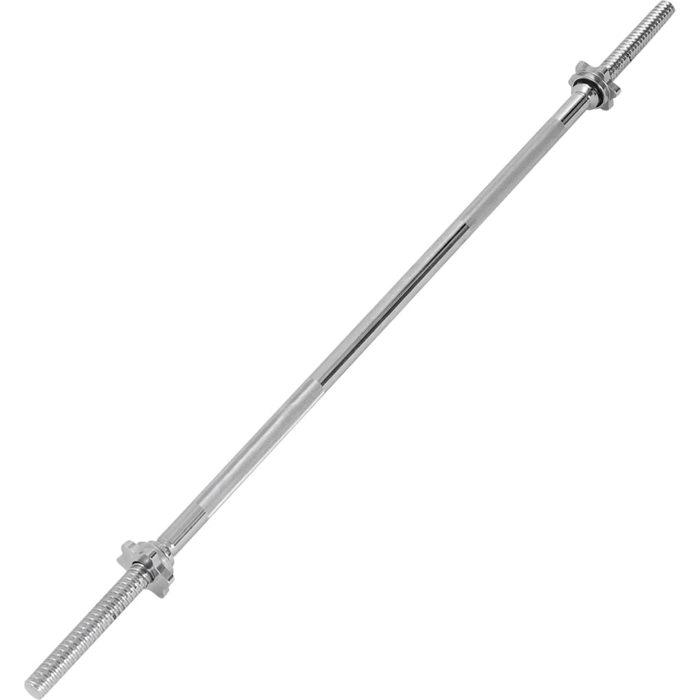 Изображение товара Прямой гриф для штанги Starfit BB-103 120 см, d=25 мм, металл, с металлическими замками, хром УТ-00019777