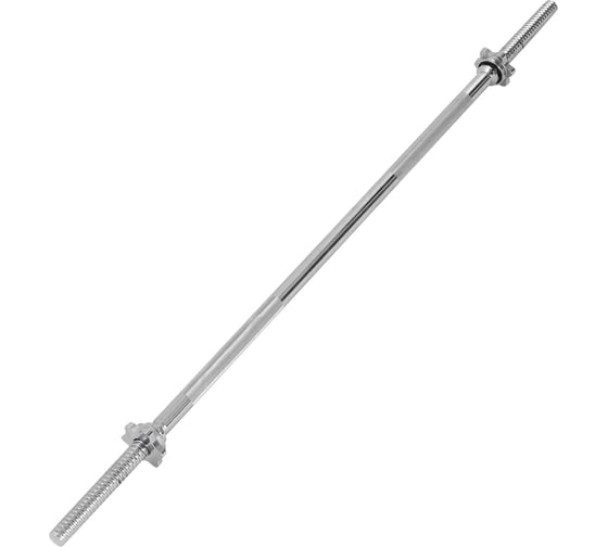 Изображение товара Прямой гриф для штанги Starfit BB-103 120 см, d=25 мм, металл, с металлическими замками, хром УТ-00019777