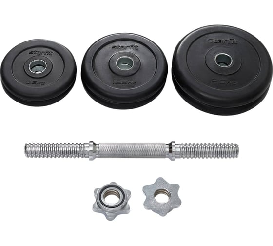 Изображение товара Разборная обрезиненная гантель в коробке Starfit DB-716 10 кг ЦБ-00002388