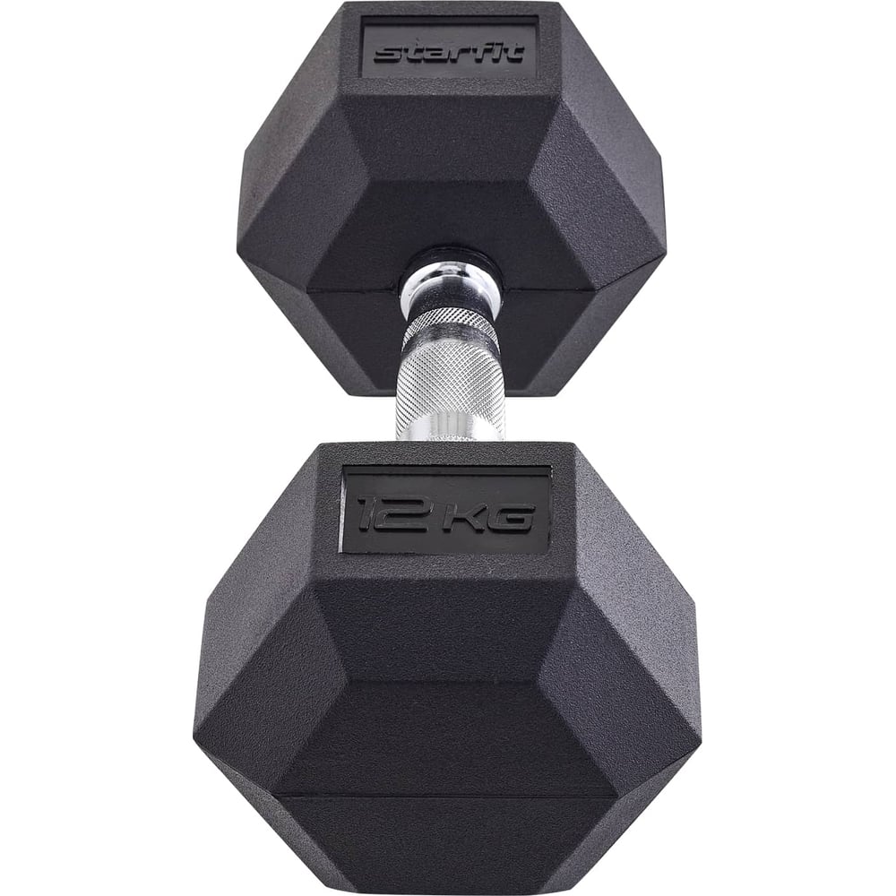Изображение товара Гексагональная гантель Starfit DB-301 12 кг обрезиненная для тренировок